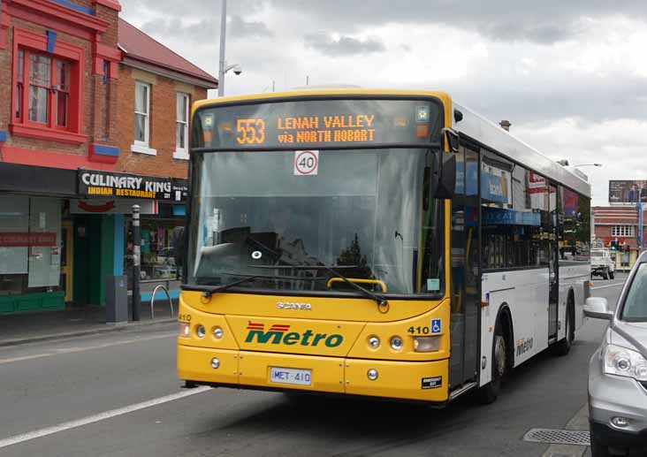 Metro Tasmania Scania K230UB Volgren CR228L 410